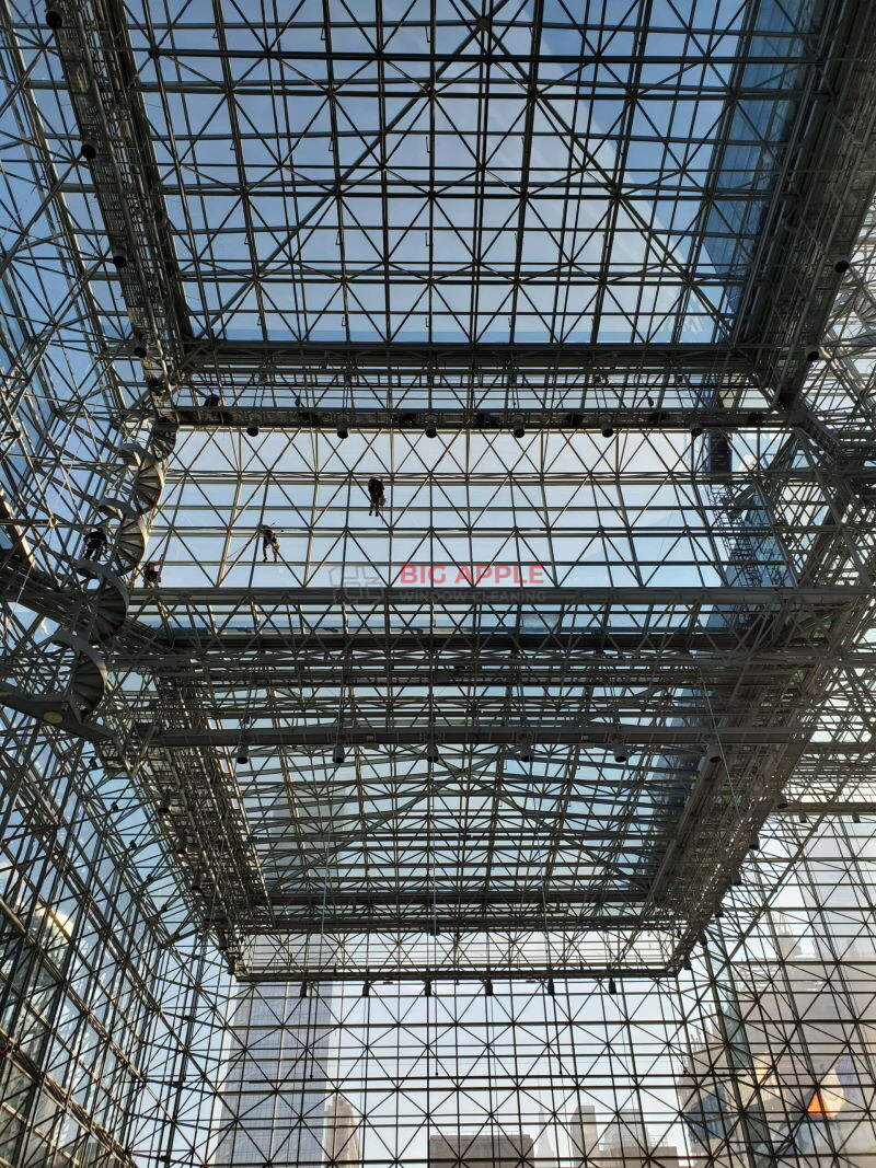 Windows cleaning in Javits Center, New York
