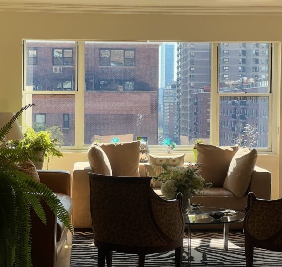 Sunlight through a window in an apartment in Manhattan New York