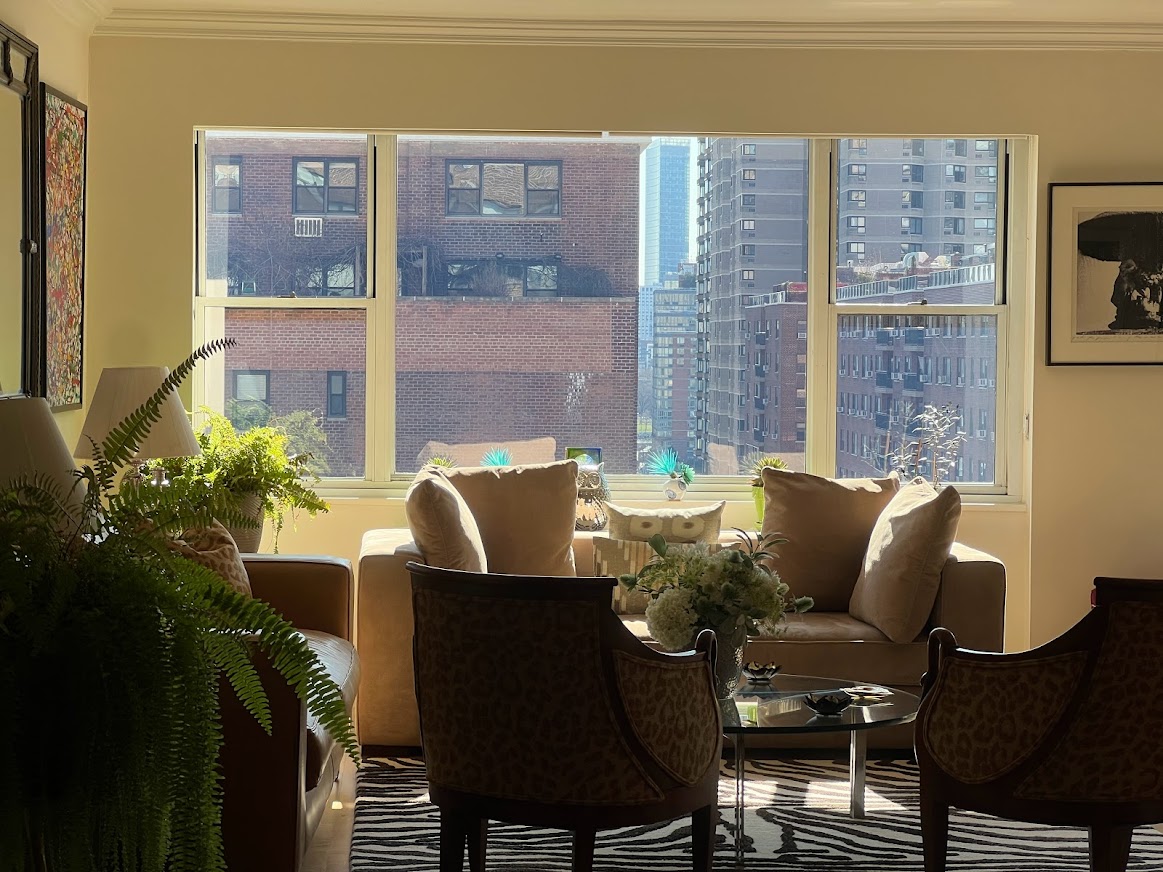 Sunlight through a window in an apartment in Manhattan New York