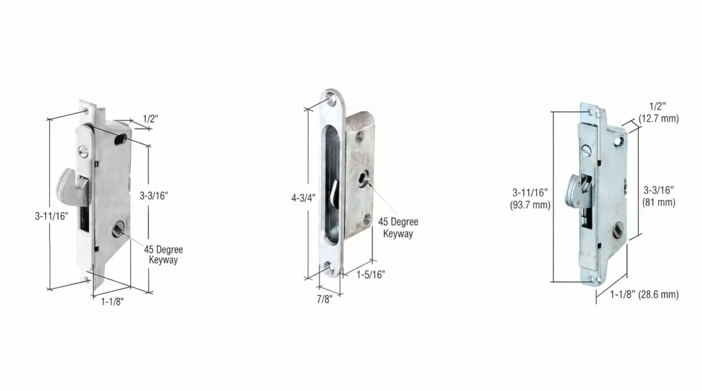 Mortise lock measurements for sliding glass door replacement hardware